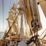 Photo du Belem prise à bord du Trois-Mât le Belem par Benjamin Decoin.